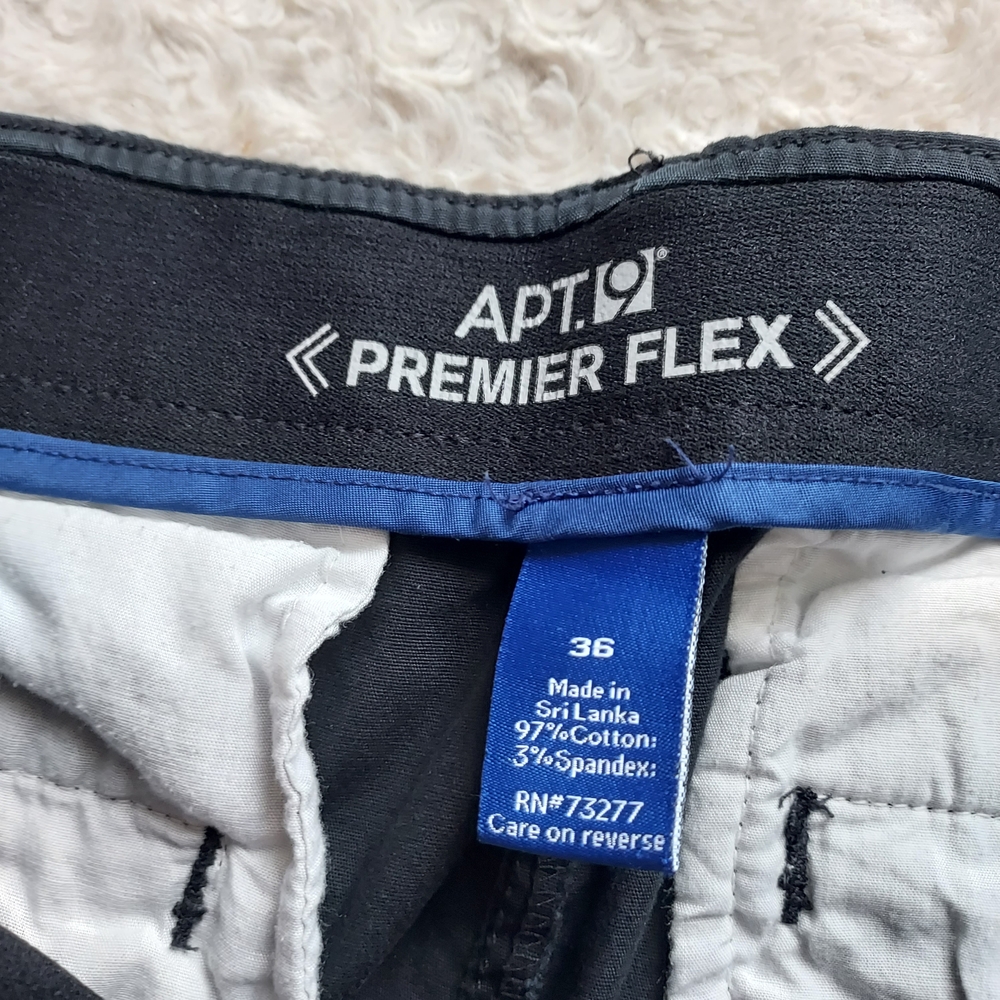 Apt. 9 Men's W36 Premier Flex Black Cargo Shorts Casual Everyday Normcore Summer - Picture 2 of 6